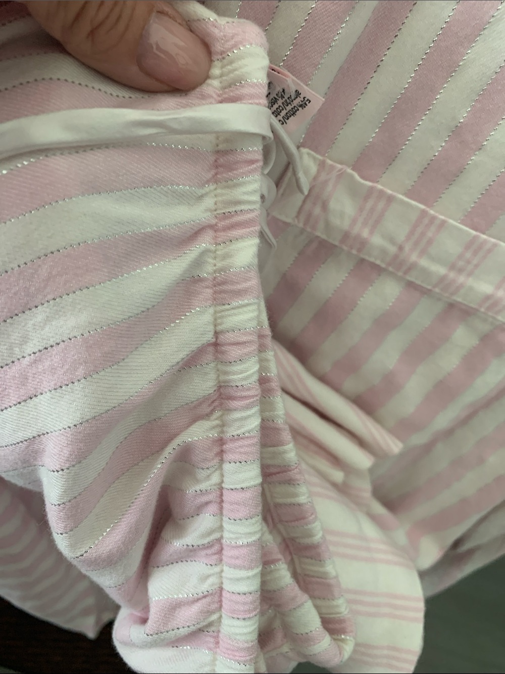 Victoria's Secret Pink and White Striped Button-Up Pajama set Like New - Picture 5 of 5